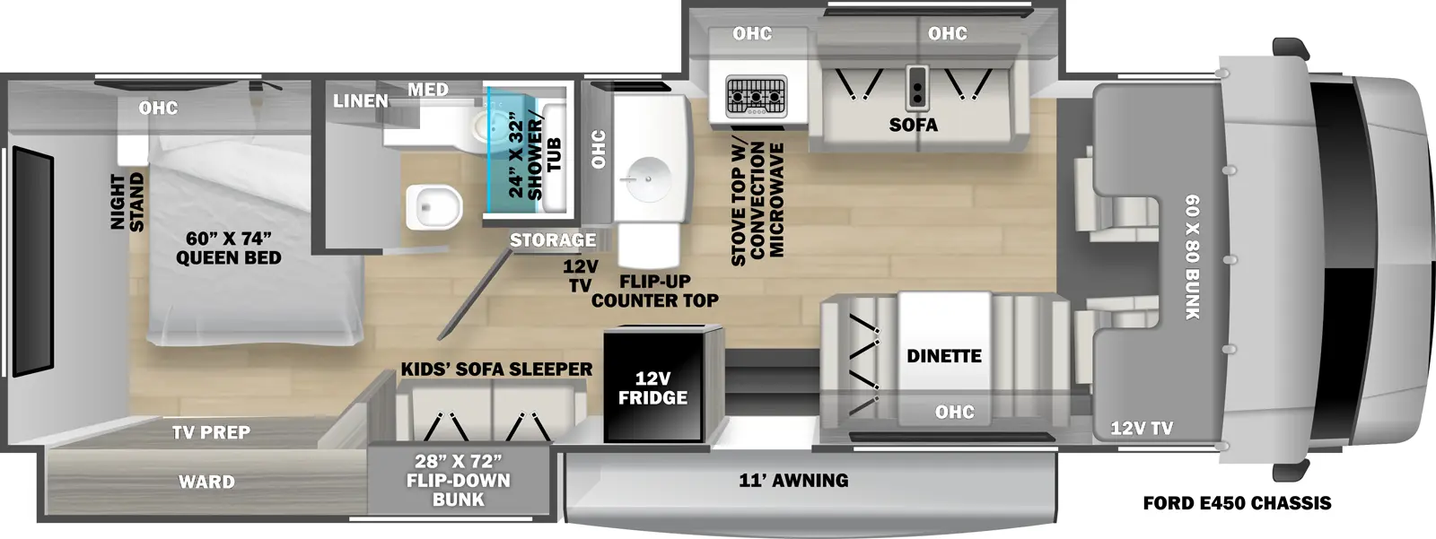 Sunseeker Le 3250DSLE Floorplan